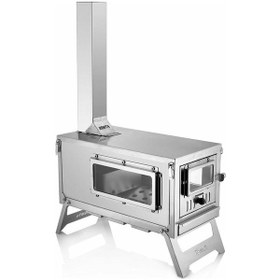 Resim Paslanmaz Çelik Kuzineli Kamp Sobası 