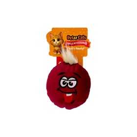 Resim PetzzCats Mino Matatabi ve Çıngırak Sesli Peluş Kedi Oyuncağı Bordo 13x11 Cm 