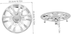 Resim TOPBATHY Golf Cart Wheel Center Hub Caps Chrome Finish Protective Covers For Electric Vehicles Forklifts Easy Installation Stylish Exterior Upgrade 