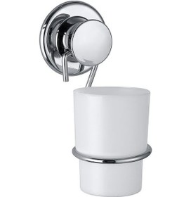 Resim Geseus Çelikayna Vidasız Kendinden Yapışkanlı Krom Diş Fırçalık-8 Beyaz 