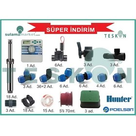 Resim Hunter Otomatik Sulama Sistemi Malzemesi 200mt2 Bahçe Paketi 