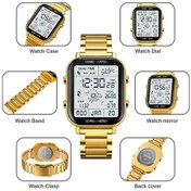 Resim Fastbuy Skmeı 1888 Çok Fonksiyonlu Erkekler 30m Su Geçirmez Spor Paslanmaz Çelik Dijital Bilek Saati Gül Altın Çok Renkli 