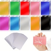 Resim 100 boş metal iş kartı, 86 x 54 x 0.2mm, alüminyum levhadan yapılmış, lazer kazıma DIY kartları için uygun, seçilebilecek birden fazla renk 