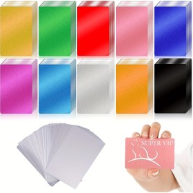 Resim 100 boş metal iş kartı, 86 x 54 x 0.2mm, alüminyum levhadan yapılmış, lazer kazıma DIY kartları için uygun, seçilebilecek birden fazla renk 