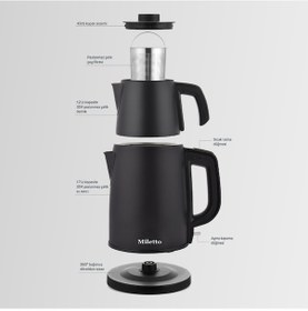 Resim Miletto MT20R 1.7 L Gizli Rezistanslı Otomatik Çay Makinesi 