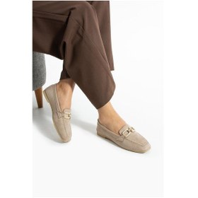 Resim Modafrato Aly-165 Kadın Babet Günlük Kadın Ayakkabı Krem 