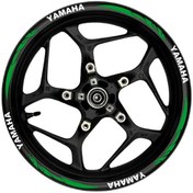 Resim Yamaha Beyaz Yazılı Yeşil Reflektif Pençe Şeritli 002 Burchakstore