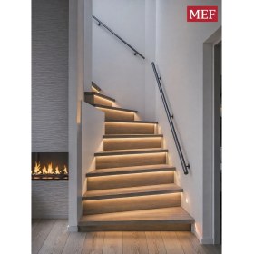 Resim Mef Alüminyum Duvar Tutamağı Merdiven Korkuluk | Yaşlı Engelli Destek Tutamağı | 0-100 cm Özel Ölçü 