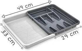 Resim Promosyonca Ayarlanabilir Çekmece İçi Kaşıklık, Sürgülü Yapı, 29x33 cm, 50x33 cm'ye Kadar Genişletilebilir 