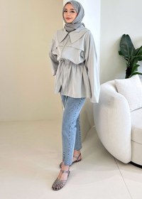 Resim Miso Tünel Detaylı Oversize Kap - Mint Yeşili 