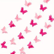 Resim 18 adet (110 INÇ / 280M) 3D Kelebek Bayrak Dekoratif Kağıt Gerdanlık Düğün, Bebek Duşu, Doğum Günü ve Tema Dekor Asılı Gerdanlık Kağıt Gerdanlık Bayrak Parti Dekorasyonları Düğün Bebek Duşu Ev Dekoru 