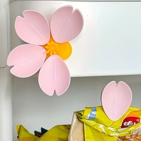Resim 1 Adet Sakura Çiçeği Klips, Buzdolabı Mıknatısı, 5’i-1 Yiyecek Poşeti Klipsi, Not Tutucu, Atıştırmalık Kapatma Klipsleri, Yaratıcı Çiçek Yaprağı 3D Açılır Klips 