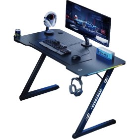 Resim Vıyero Armor GD-12002E-2-BLK Z Ayak Rgb Karbon Fıber E-Spor Oyuncu Masası 