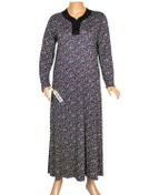 Resim Hesna Kadın Demet Büyük Beden Kuplu Boydan Siyah Elbise Desen 77 Siyah 