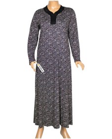 Resim Hesna Kadın Demet Büyük Beden Kuplu Boydan Siyah Elbise Desen 77 Siyah 