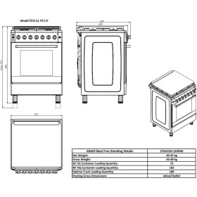 Resim GL General Glf 6040RS 60 cm Kuzine Rustik Siyah Fırın 
