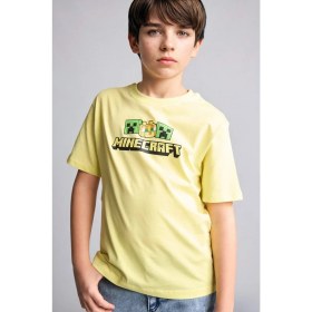 Resim DeFacto Minecraft New Regular Fit Bisiklet Yaka Kısa Kollu Tişört Erkek Çocuk H8261A826HS 