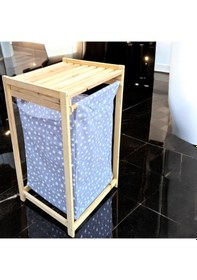 Resim Ahşap Sürgülü Çamaşır Sepeti Ahşap 