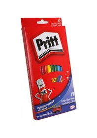Resim Pritt Jumbo Üçgen Kuru Boya Kalemi - 12'li Renkli Set 