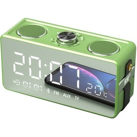 Resim Soaiy S18 Taşınabilir Kablosuz Bluetooth Hoparlör - Dijital Saat & FM Radyo & USB & Hafıza Kartı - ZORE-219773 