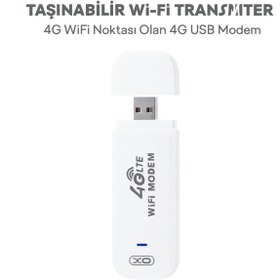 Resim qasul CF19 Taşınabilir 4G LTE Wi-Fi Modem – USB Girişli, Hotspot Destekli 