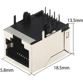 Resim Rj45 Dişi Ethernet Konnektörü - Pcb Tipi 
