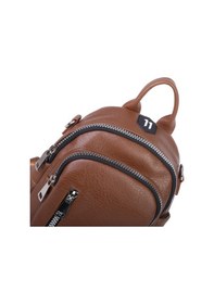Resim Nas Bag Kadın Dönüştürülebilir Sırt Ve Omuz Çantası Şık Geniş Fermuarlı Çanta 24x31x14 Cm Taba Victoria 