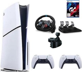 Resim Playstation 5 Slim Cd'li Edition + 2. Dualsense + G29 Driving Force Yarış Direksiyonu + Shifter+ GT 7 Oyunu 