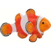 Resim Willowhaven El Yapımı Palyaço Balığı Takı Kutusu Parlak Taşlar Mücevher Organizer 