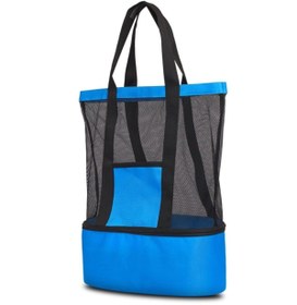 Resim eryatex Çift Bölmeli Termos Özellikli Yalıtımlı Omuz Askılı Piknik Kamp Plaj Tatil Çantası 15+35 Lt 