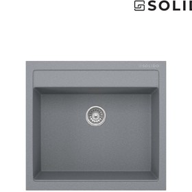 Resim Solido Aragonit Sh-49 Granit Eviye (stone Grey) 