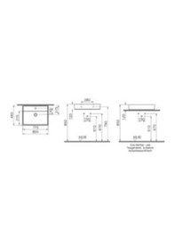 Resim VitrA Archiplan Lavabo 7415b003-0001 Tek Armatür Delikli - Su Taşma Delikli - Beyaz Diğer 