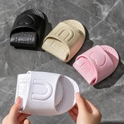 Resim Seyahat için Katlanabilir Terlik, İç Mekan Banyo Masaj Sandaletleri, Üniseks Hızlı Kuruma Non-Slip Düz Taban Terlikleri, Tüm Mevsim Basit Düz Renk Geçmeli Cloglar 