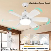 Resim 1'li Paket LED Akıllı Tavan Vantilatörü Işığı, Lambalı ve Uzaktan Kumandalı Çok Fonksiyonlu Fan, Basit 6 Kanatlı Kare Tasarım, E26/E27 Soketi ile Uyumlu, Ayarlanabilir Aydınlatma & 3 Hızlı Fan, Kolay Kurulum, Oturma Odası, Yatak Odası ve Yemek Odası için Uygun - Beyaz 