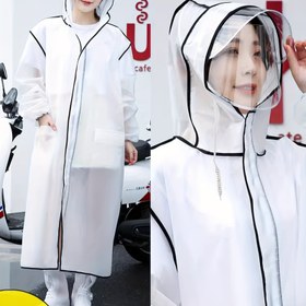 Resim Tek Parça Yetişkin Kalın Yağmurluk, Yağmurlu Günler İçin Temel, Unisex, Dayanıklı EVA Malzeme, E-Bisiklet ve Bisiklet Sürüşü İçin Yüksek Kaliteli Ponço, Spor, Açık Hava Etkinlikleri, Seyahat ve Dışarı Çıkma İçin Uygun 