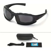 Resim Willowhaven Siyah 4 Lens Taktik Gözlük Değiştirilebilir Lensler Geniş Çerçeve Polycarbonat 12+ 