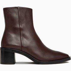 Resim Calvin Klein Eden Fermuarlı Deri Kadın Bot CK Black - CK Black / 
