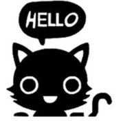 Resim Kedi Duvar Dekor Sticker 40 x 40 cm 