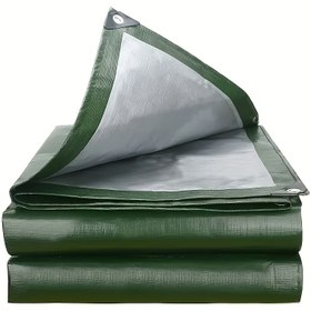 Resim Ağır Hizmet Su Geçirmez Tarpaulin, Tüm Hava Koşullarına Karşı Koruma, Su Geçirmez Plastik Polietilen, Güçlendirilmiş Metal Grommets ile, Yırtılmaya Dayanıklı, Açık Hava Kampı, Araçlar, Çatı Bahçeleri ve Güneşlik için İdeal 