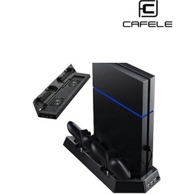 Resim Ps4 Fat-ps4 Slim-ps4 Pro Joystick Kol Şarjlı Multifonksiyonel Fanlı Dikey Stand 