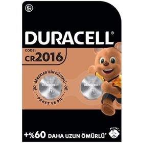Resim Duracell Özel 2016 (DL2016/CR2016) Lityum Düğme Pil 3V 2'li Paket 
