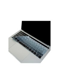 Resim Apple Uyumlu MacBook Pro Klavye Koruyucu Türkçe Q 13inç A1706 A1989 A2159-15inç A1707 A1990 İle Ombre Siyah Gri 