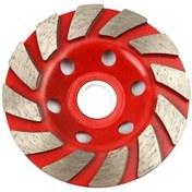 Resim Lemestar Elmas Segmentli 4in Avuç Taşlama Tekerleği - Granit Mermer Beton Kesim,kırmızı 