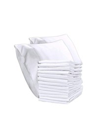 Resim Tek Kişilik Yastıklı Yorganlı Yatak Nevresim Takımı Çeyiz Seti %100 Pamuk Beyaz Otel Tipi 63 Tel 