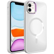 Resim IPhone Uyumlu 11 Kılıf M-safe Wireless Şarj Özellikli Zore Stil Kapak 