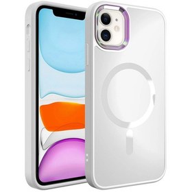 Resim IPhone Uyumlu 11 Kılıf M-safe Wireless Şarj Özellikli Zore Stil Kapak 