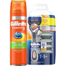 Resim Gillette Fusion Proglide Makine Fusion 5 Tıraş Jeli 200ml 