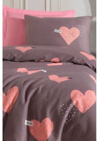 Resim Pike Seti Baskılı Tek Kişilik Jana Pembe Pembe 