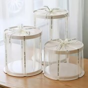 Resim 1 Paket 4 İnç Yuvarlak Kek Hediye Kutuları Beyaz PET Kapaklı - Şeffaf Dondurucuda Kullanılabilir Tek Kullanımlık Kaplar DIY Pişirme, Düğünler, Doğum Günleri ve Parti İkramları için, Fırın Malzemeleri | Zarif Sunum 