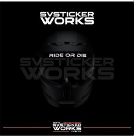 Resim Ride Or Die Sticker Kask Vizör Sticker Tüm Kasklar Uyumlu 1 Adet Hologram 